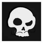 スカルと口ひげ ポスター (正面)