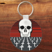 スカルと墓 キーホルダー (正面)