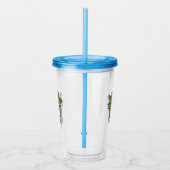 スカルと多肉結晶 アクリルタンブラー (右)