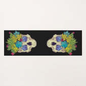 スカルと多肉結晶 ヨガマット (裏面(横))