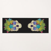 スカルと多肉結晶 ヨガマット (正面(横))