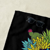 スカルと多肉 ビーチタオル (インサイチュ)