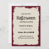 スカルと幽霊ミスティックハローウィンパーティ招待状 招待状 (裏面)