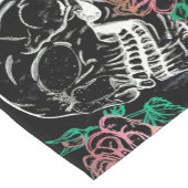 スカルと暗いバラ |グファンキーラムグラデーション ショートテーブルランナー (コーナー)