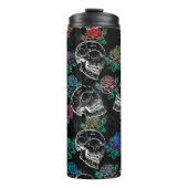 スカルと暗いバラ |グファンキーラムグラデーション タンブラー (正面)