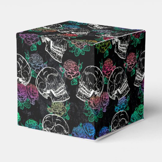 スカルと暗いバラ | ファンキー Glamありがグラデーションとう フェイバーボックス (裏面サイド)