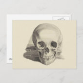 スカルと本 ポストカード (正面/裏面)