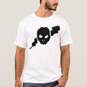 スカルと照明ボルト！ Tシャツ (正面)