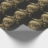 スカルと燃えるようなタバコbyヴァン・ゴッホ ラッピングペーパー (角)