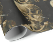 スカルと燃えるようなタバコbyヴァン・ゴッホ ラッピングペーパー (ロールコーナー)