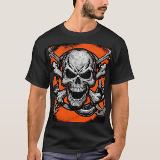 スカルと石骨:ロックと反転が乱 Tシャツ