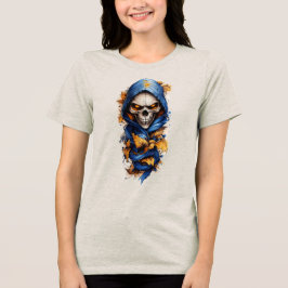 スカルと紅葉タトゥースタイル トライブレンドTシャツ