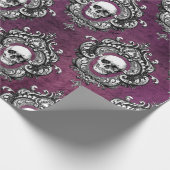 スカルと紫ゴシック ラッピングペーパー (角)