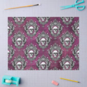 スカルと紫色のゴシックの切り離し 薄葉紙 (クラフト)