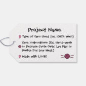 スカルと編み物針(ヘアボウ) ギフトタグ (裏面横)