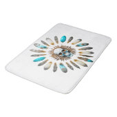 スカルと羽01 バスマット (アングル)