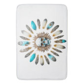 スカルと羽01 バスマット (正面縦)