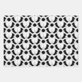 スカルと背骨のボーンをピンクで包む紙シート ラッピングペーパーシート (正面3)