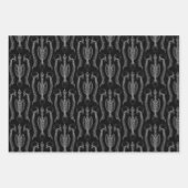 スカルと脊椎のボーン ラッピングペーパーシート (正面)