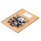 スカルと花のノート，並んだ ノートブック (左側)