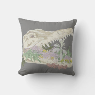 スカルと花クッション保護 クッション