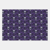 スカルと花ゴシック ラッピングペーパーシート (正面3)