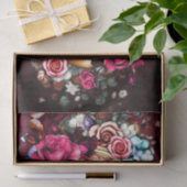 スカルと花 薄葉紙 (ギフト)