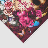 スカルと花 薄葉紙 (詳細)