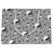 スカルと虫ハロウィーン ラージペーパーバッグ (正面)