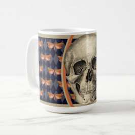 スカルと蝶 コーヒーマグカップ
