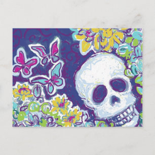 スカルと蝶 ポストカード