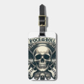 スカルと記号 ラゲッジタグ (正面縦)