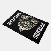 スカルと銃 ドアマット (アングル)