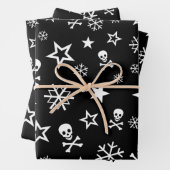 スカルと雪片 ラッピングペーパーシート (インサイチュ)