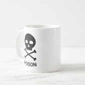 スカルと骨と文字 コーヒーマグカップ (正面左)