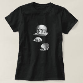 スカルと骨の解剖学スケッチ Tシャツ