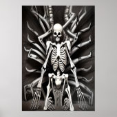 スカルと骨格 | AIアートポスター ポスター (正面)