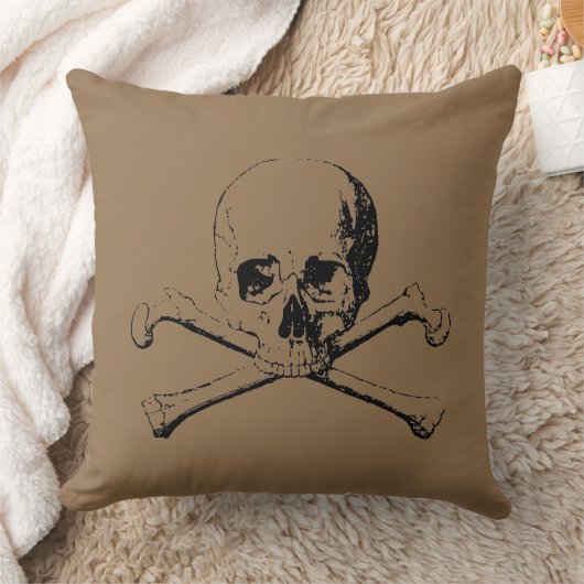 スカルと骨 クッション (ブランケット)