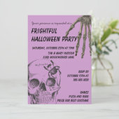 スカルと骸骨の手のハロウィーン 招待状 (スタンド正面)