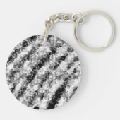 スカルと(昆虫)オオカバマダラ、モナークバタフライデジタルアートn キーホルダー (裏面)