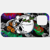 スカルと(昆虫)オオカバマダラ、モナーク Case-Mate iPhoneケース (裏面 (横))