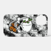 スカルと(昆虫)オオカバマダラ、モナーク Case-Mate iPhoneケース (裏面 (横))