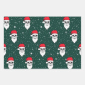 スカルとBeards Christmas Wrapping紙 ラッピングペーパーシート (正面2)
