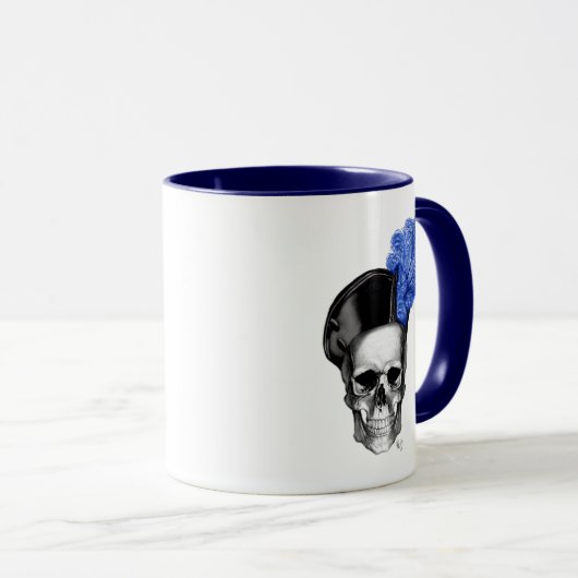 スカルとBlue Hat マグカップ (正面右)