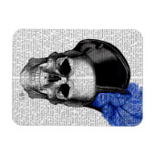 スカルとBlue Hat マグネット (横)