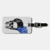 スカルとBlue Hat ラゲッジタグ (正面横)