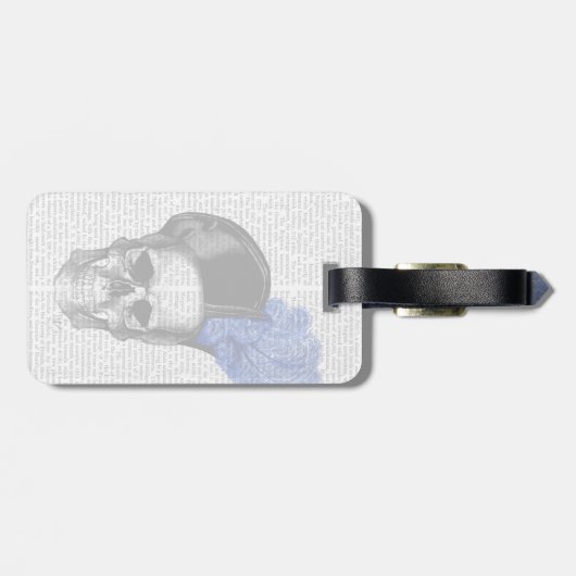 スカルとBlue Hat ラゲッジタグ (裏面横)