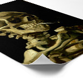 スカルとBurning Scatow by Van ゴッホ ポスター (角)