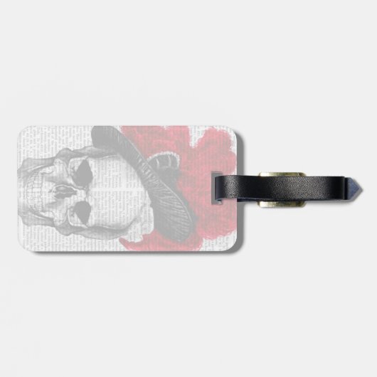 スカルとRed Hat ラゲッジタグ (裏面横)