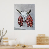 スカルとRistras Poster ポスター (キッチン)